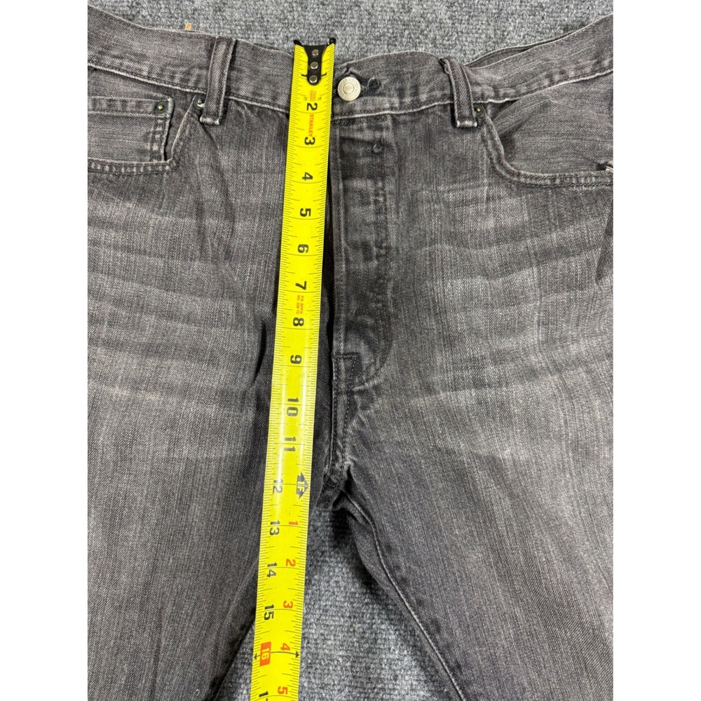 Levi's Jeans Mens 36x34 501 Gray Wash Straight Leg Button Fly Faded Y2K Punk - Picture 6 of 11